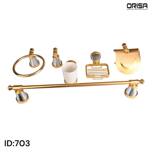 اوريسا اكسسوار طقم 6 قطع كروم ذهبي   703 ORISA  ك 6