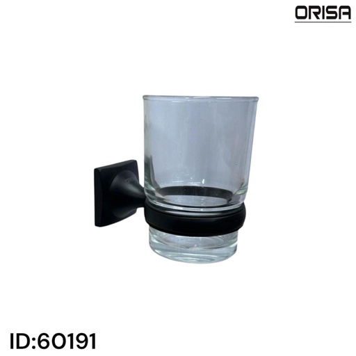 اوريسا اكسسوار قاعدة مع كاس  شفاف مربع اسود - رقم ORISA  - 60191 ك 100 - SAS