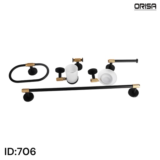 [706] اوريسا اكسسوار طقم 6 قطع ذهبي اسود   706  ك 6