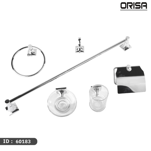 [60183] اوريسا اكسسوار طقم 6 قطع مربع كروم     ORISA 60183 ك 10   SAS