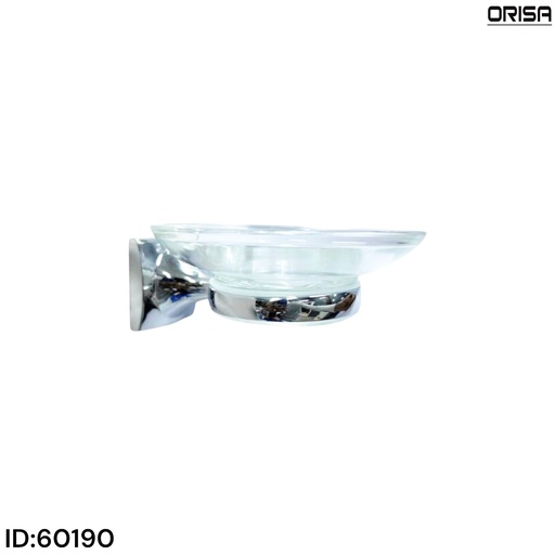 [60190] اوريسا اكسسوار قاعدة مع الصحن  شفاف مربع كروم - رقم ORISA - 60190 ك 100 - SAS