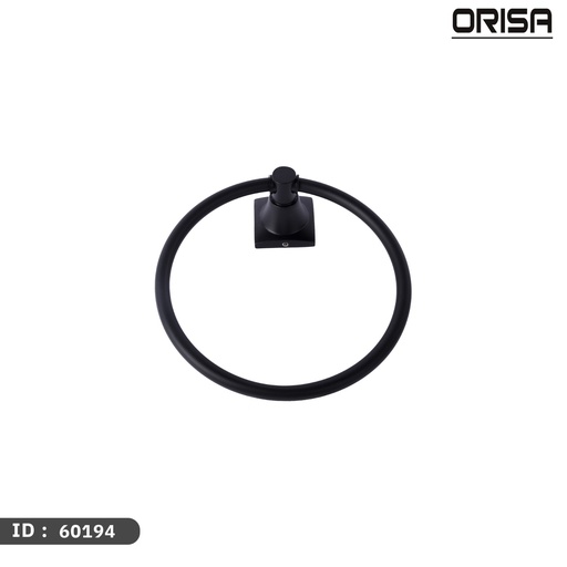 [60194] اوريسا حمالة فوط مناشف مدور اسود - رقم ORISA - 60194ك 100 - SAS