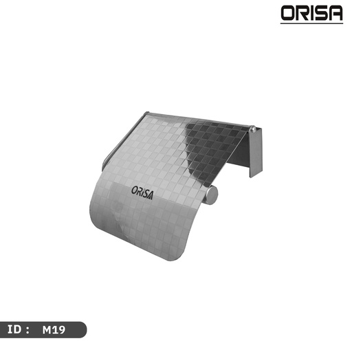 [M19] اوريسا حمالة ورق حمام كروم مربعات مع غطاء ك ORISA- OR5-M19-100