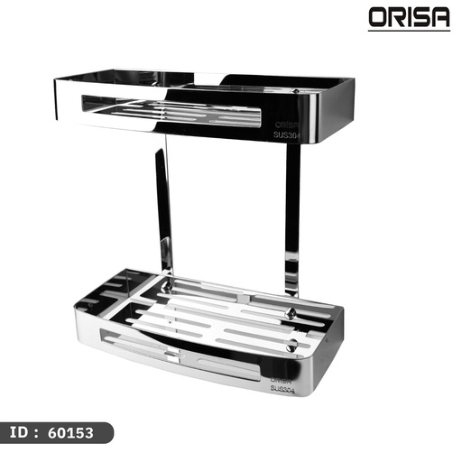 [60153] اوريسا رف صابون دورين مربع كروم ثقيل رقم 60153 ORISA ك 20 - SINA